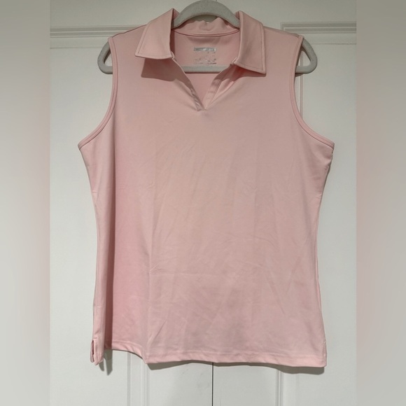 Women's Pink Sleeveless Golf Polo Shirt Size L NWOT - Picture 1 of 4